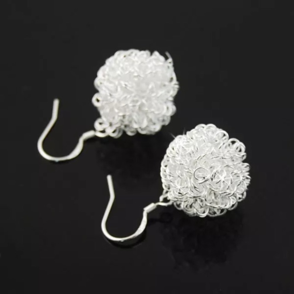 Silver dangle earrings